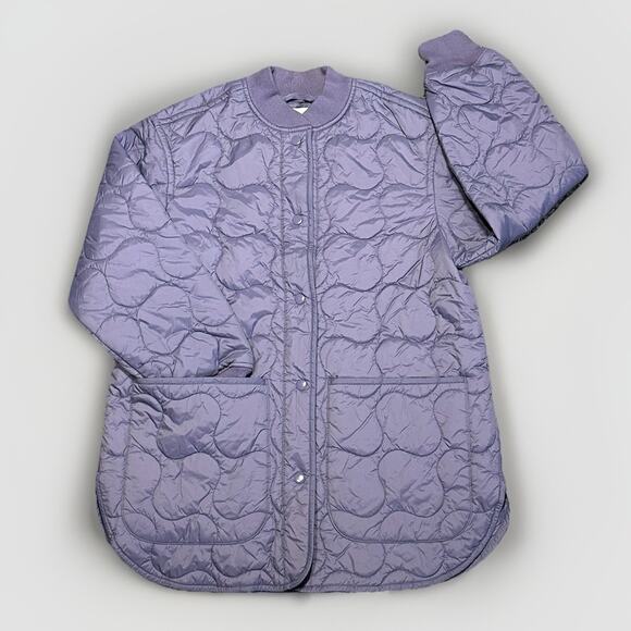 Madewell Oversized Purple Shacket Cottage Fall Bomber Lagenlook Jacket Womens S - Picture 1 of 8